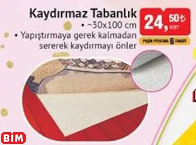 KAYDIRMAZ TABANLIK KAYDIRMAZ TABANLIK